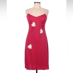 Rare vintage Moschino mare hot pink heart dress